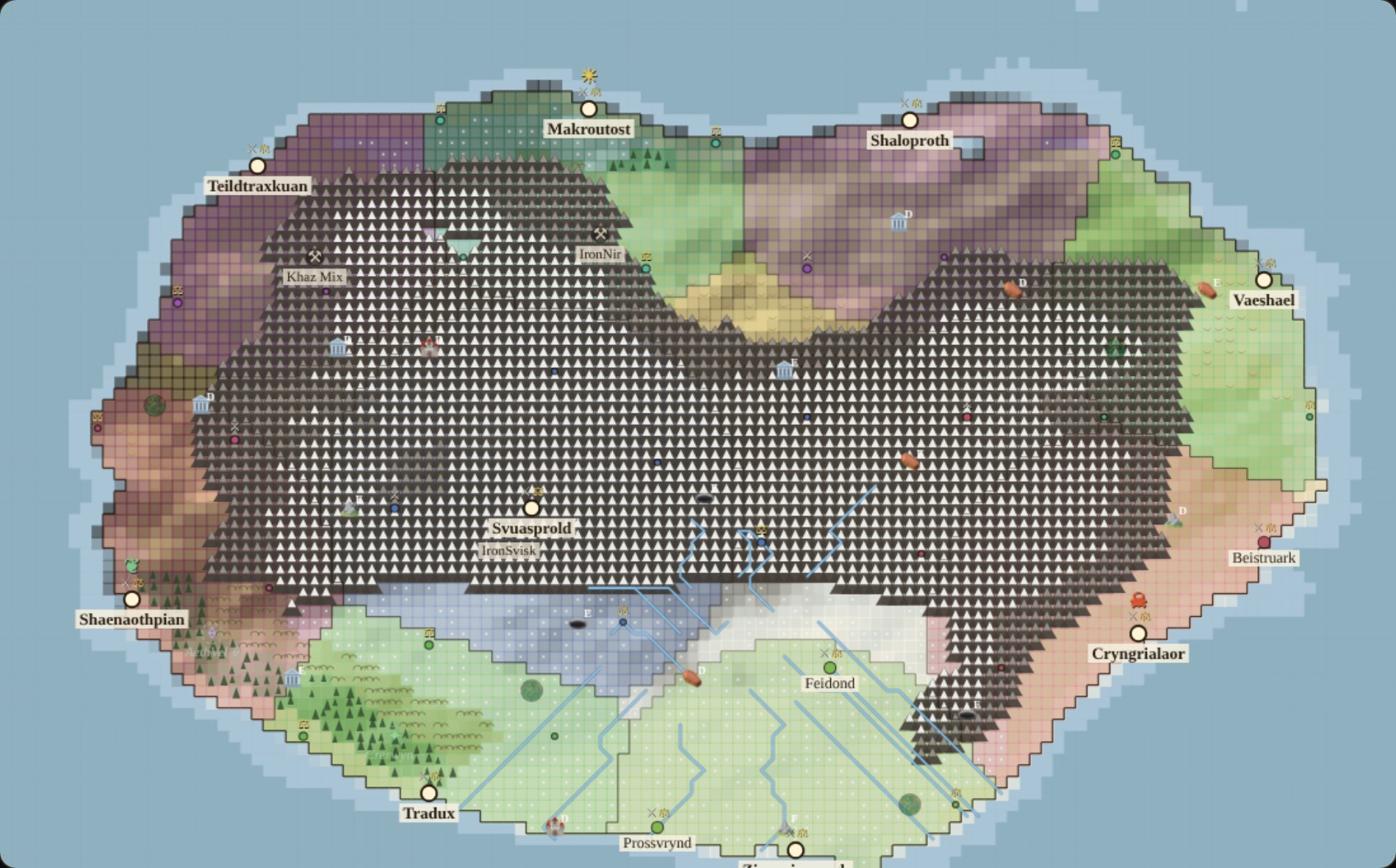 A generated world map